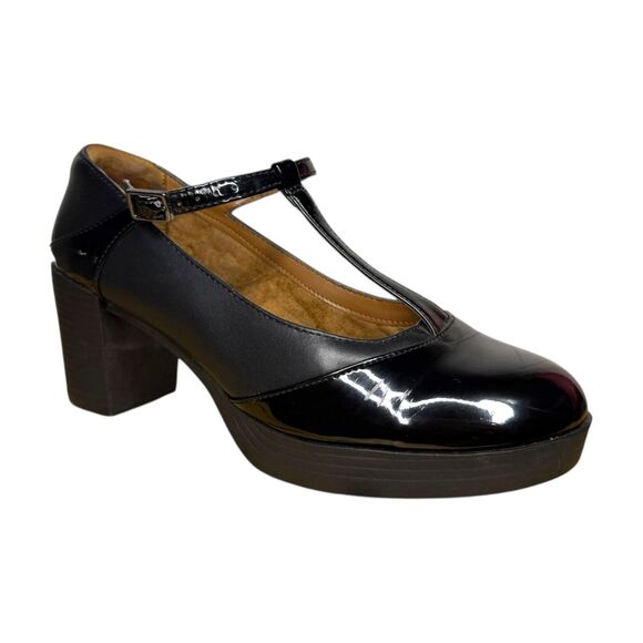 Shoes For Crews Women’s 8.5 Ruby Pump Mary Jane Slip Resistant Black Leather - Picture 1 of 11
